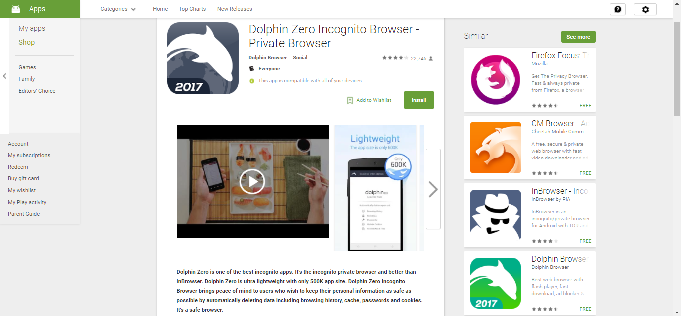 Dolphin Zero on Play Store
