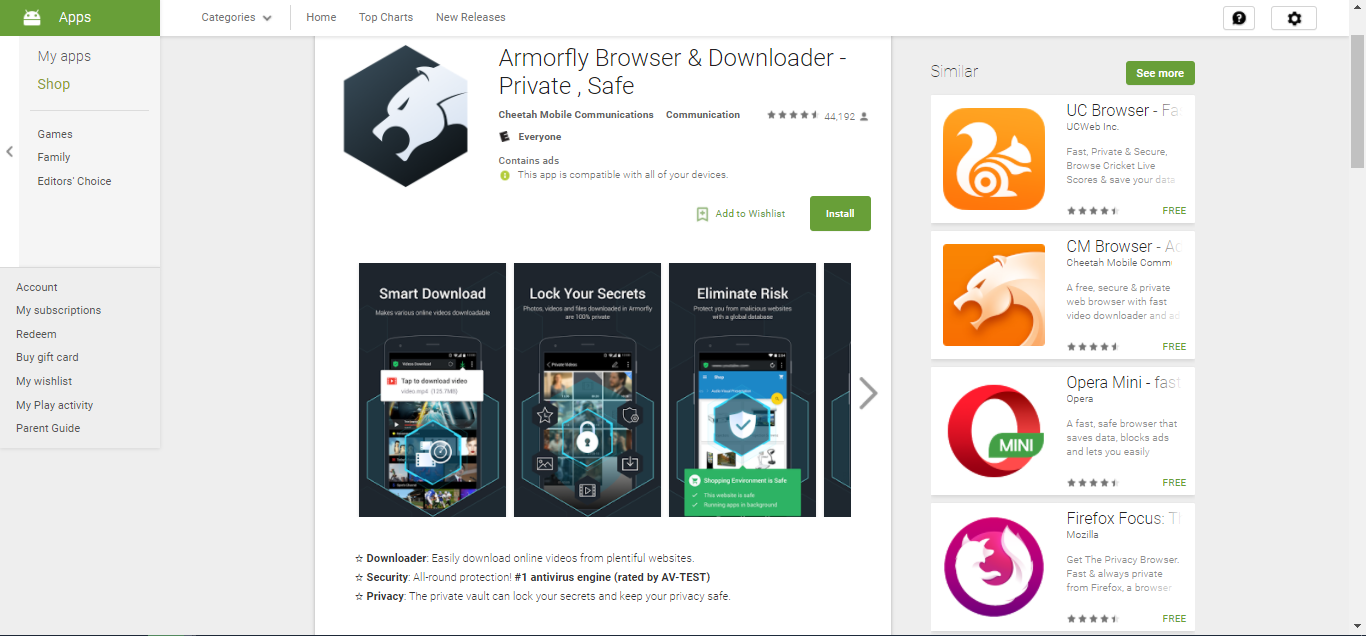 Armorfly on Play Store
