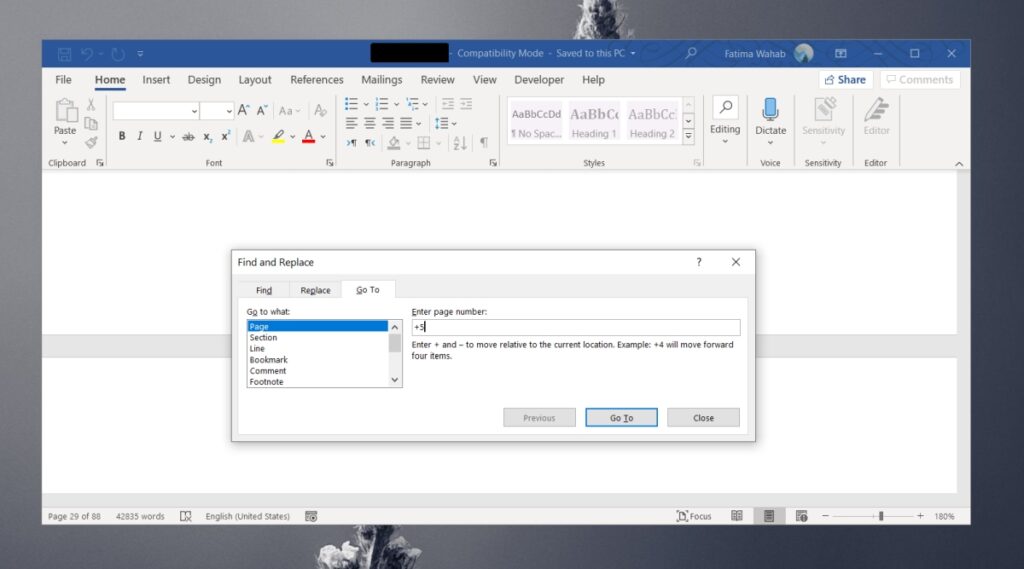 How To Go To A Page In Word Document