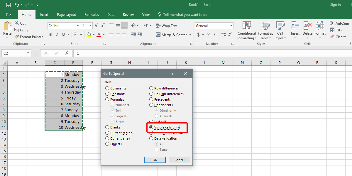 How To Select All Visible Cells In Excel