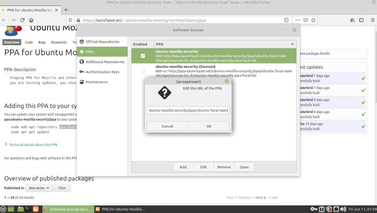  edit PPAs in Linux Mint