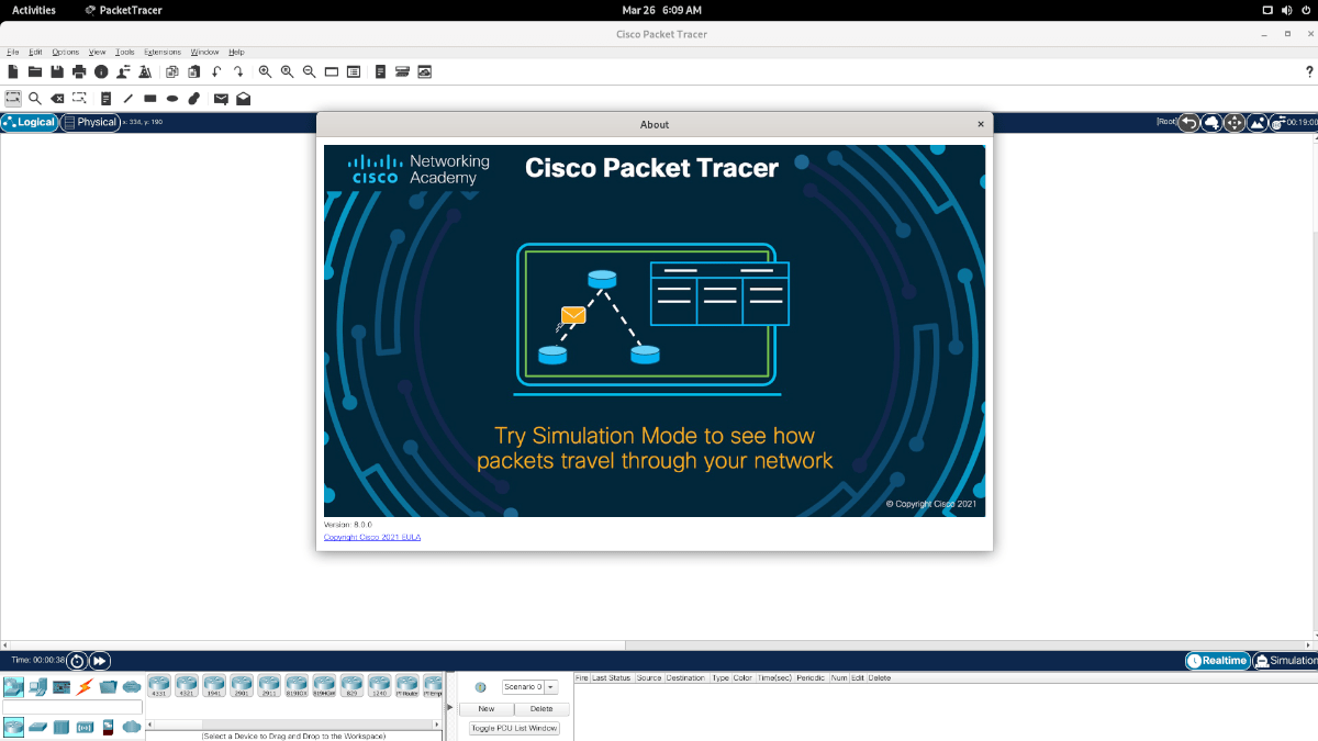 Cisco Packet Tracer on Linux