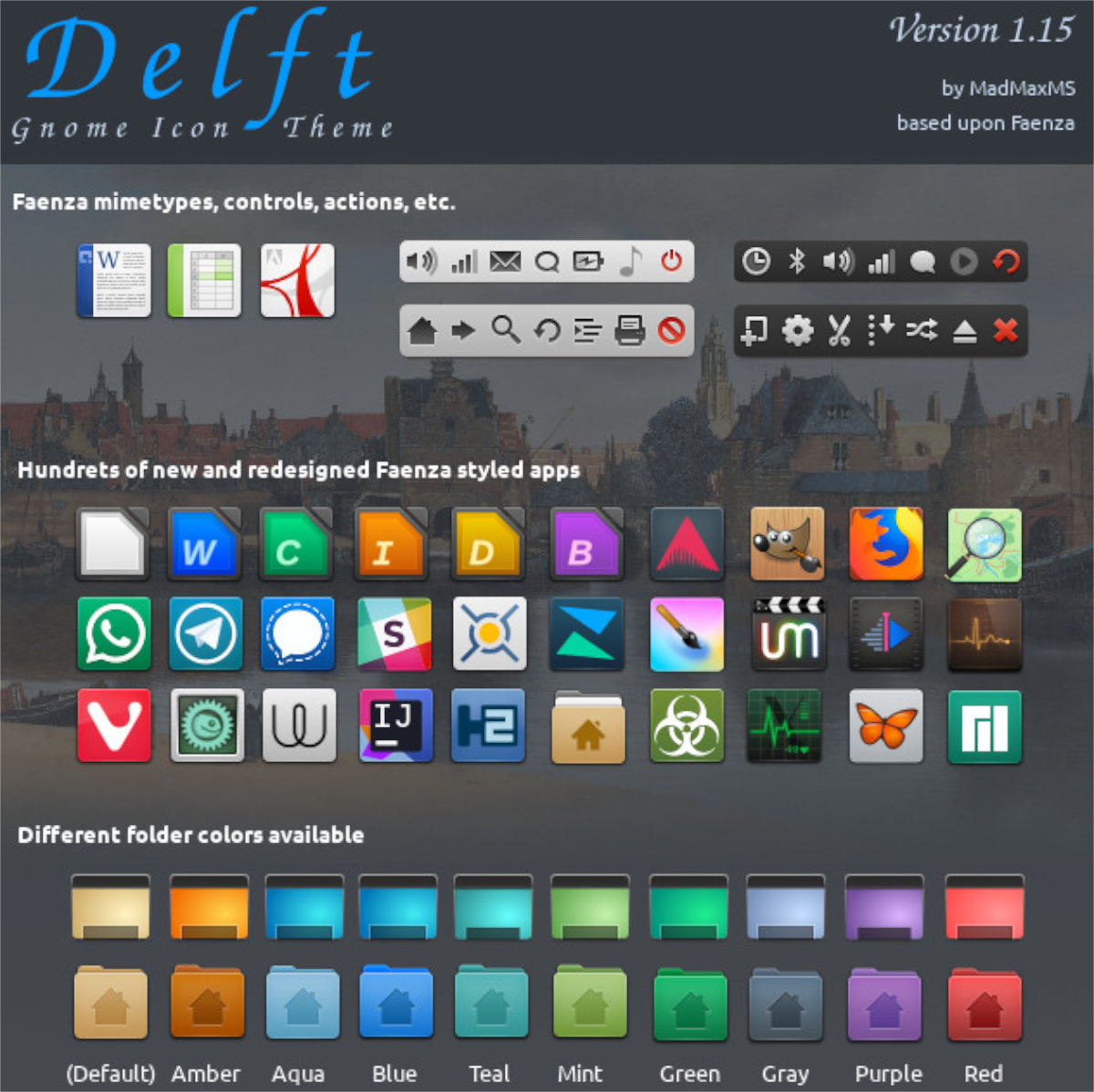 Delft icon theme