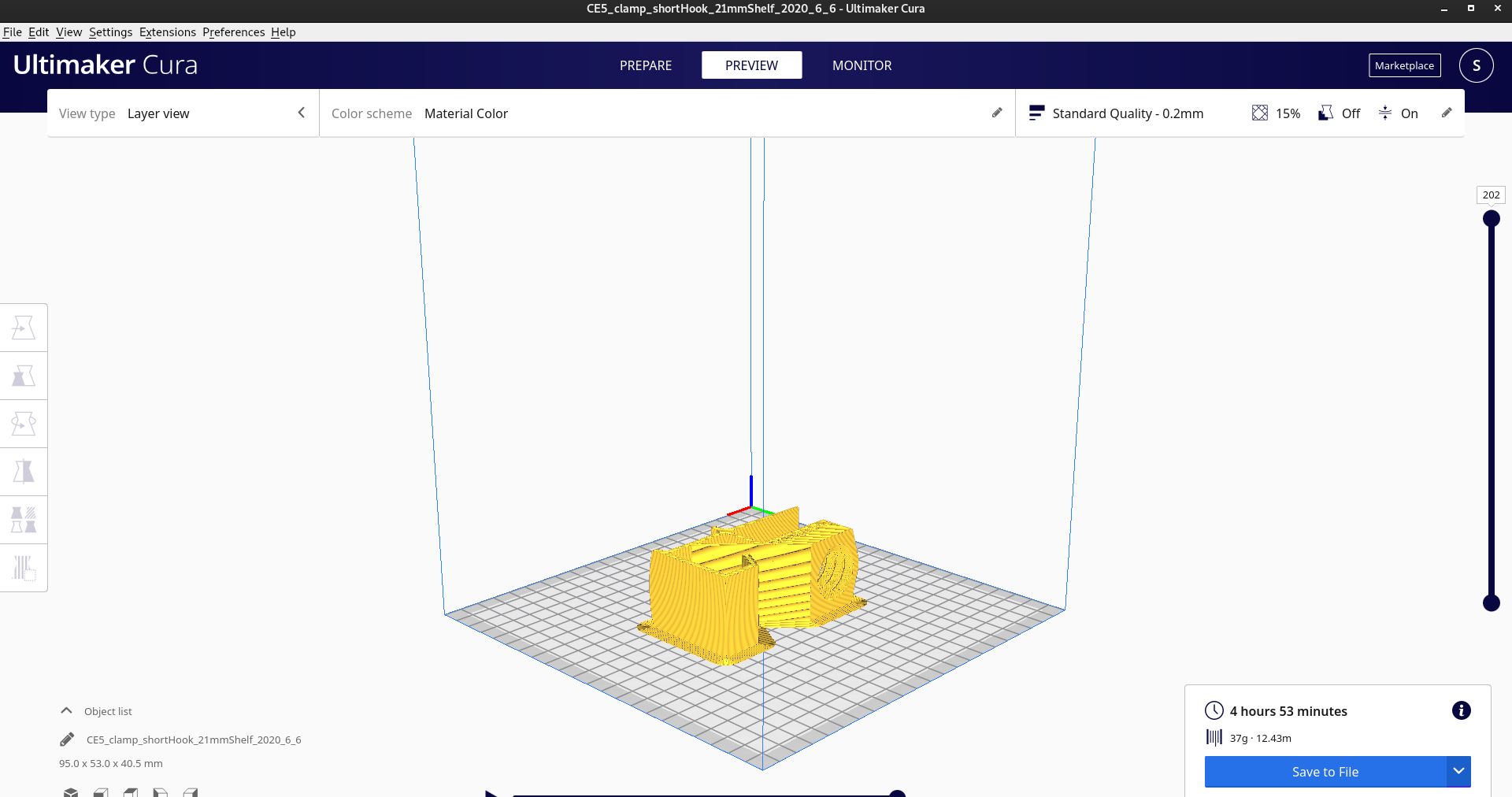 Ultimaker Cura slicer: \