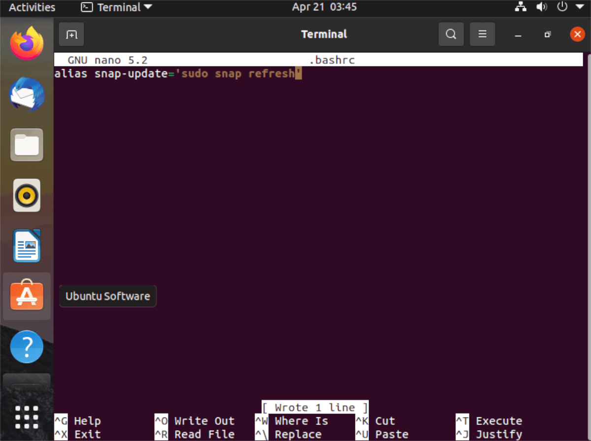 aliases on Ubuntu