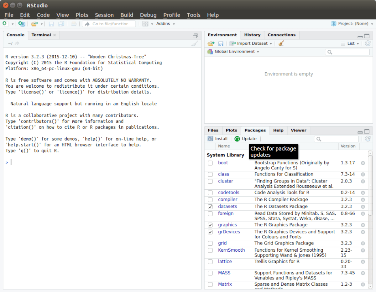 RStudio IDE on Linux