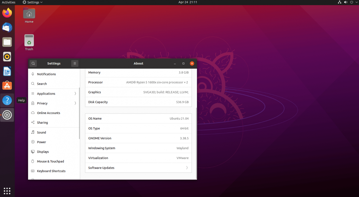 upgrade to Ubuntu 21.04