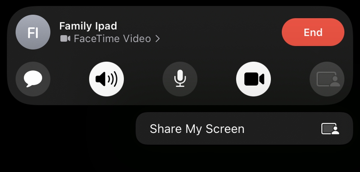 FaceTime Share screen