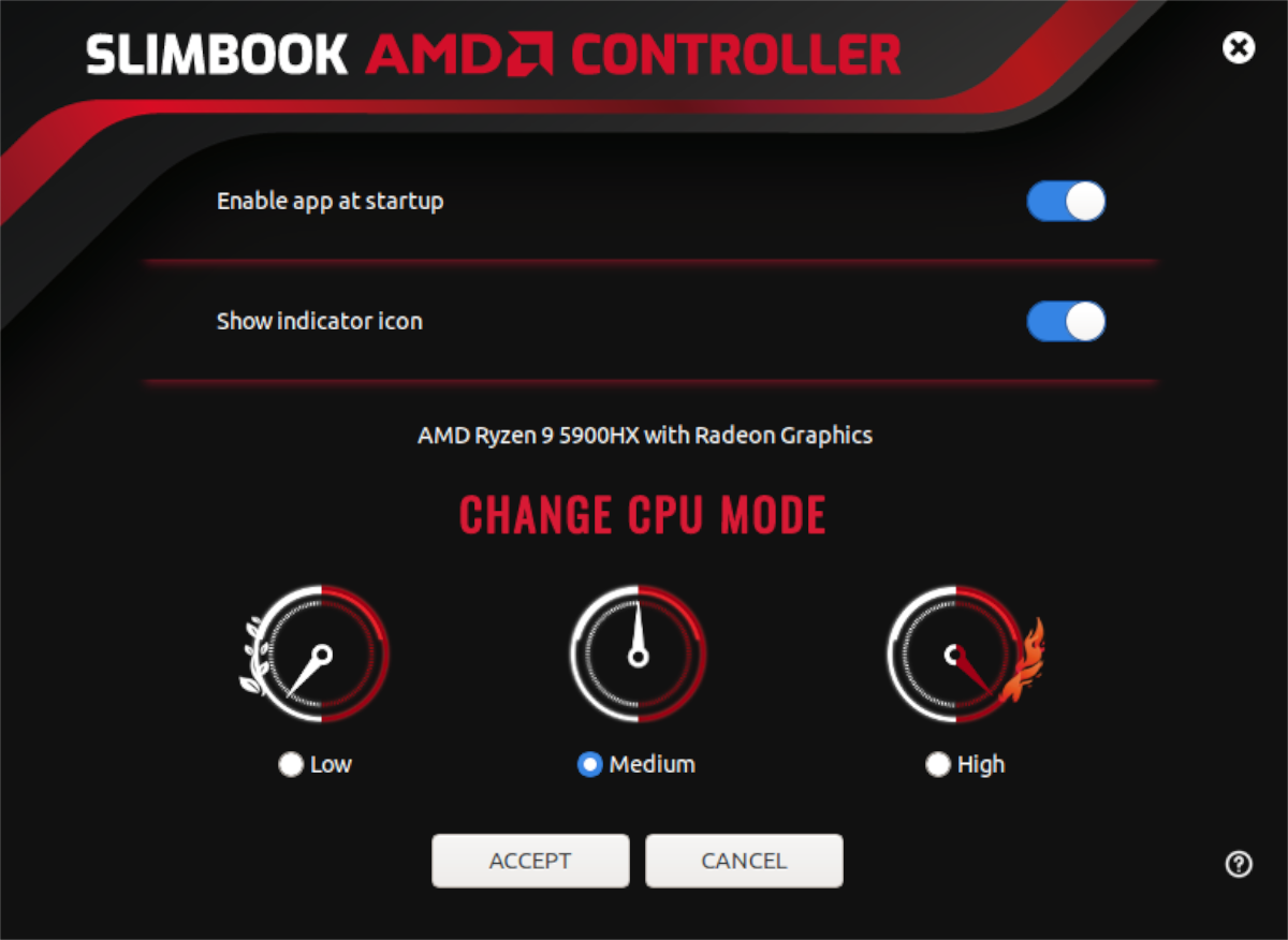 Slimbook mobile Ryzen CPU tuner