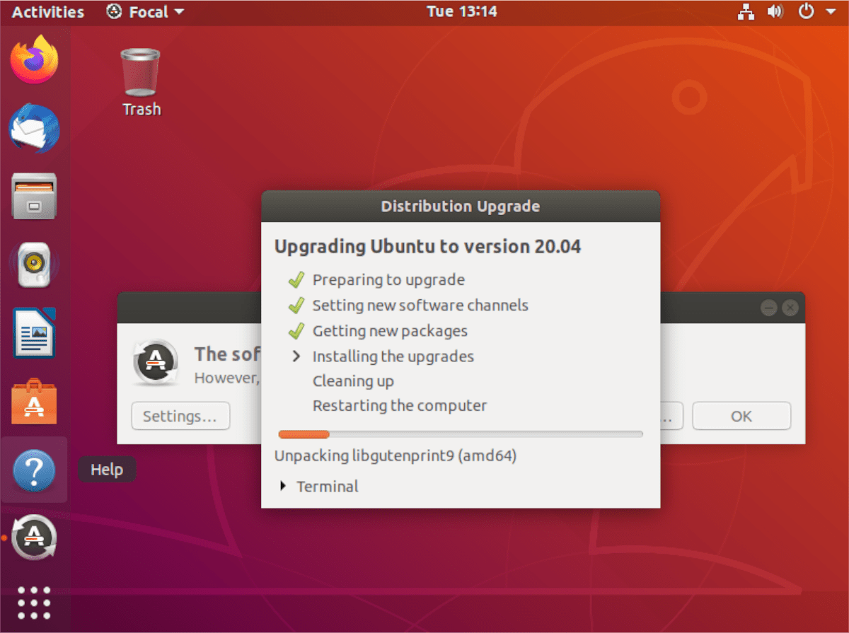 Ubuntu: upgrade 18.04 to 20.04